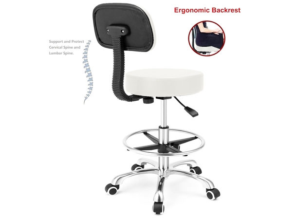 Durable massage stool featuring integrated footrest