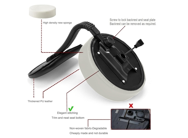 High-density foam cushioned massage stool