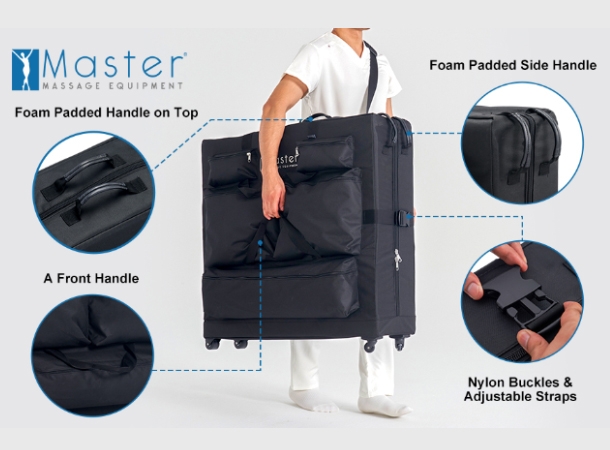 Durable carry case for 28-32 inch portable massage tables