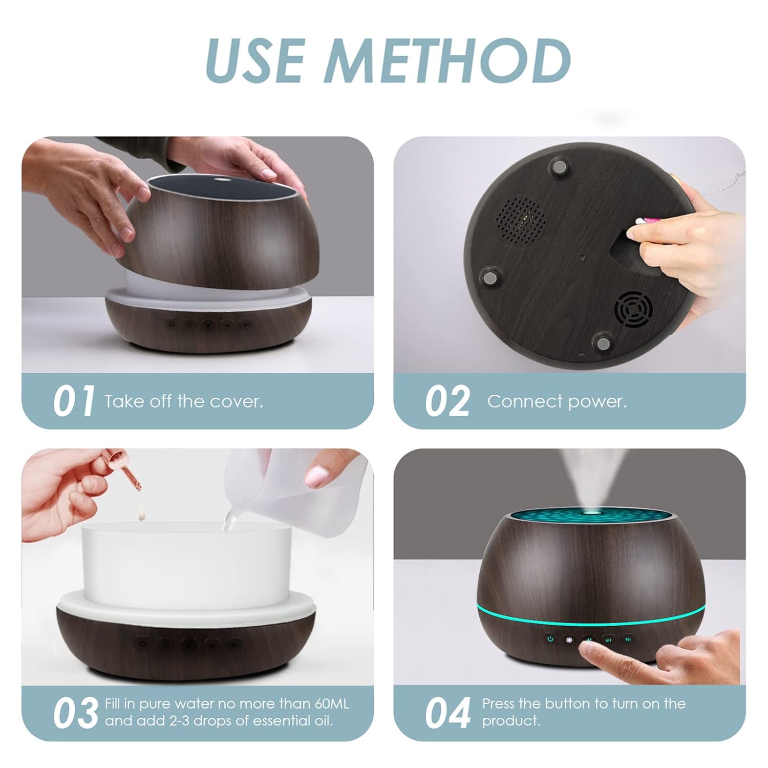 Essential Oil Diffuser 1000ml for Spa and Relaxation