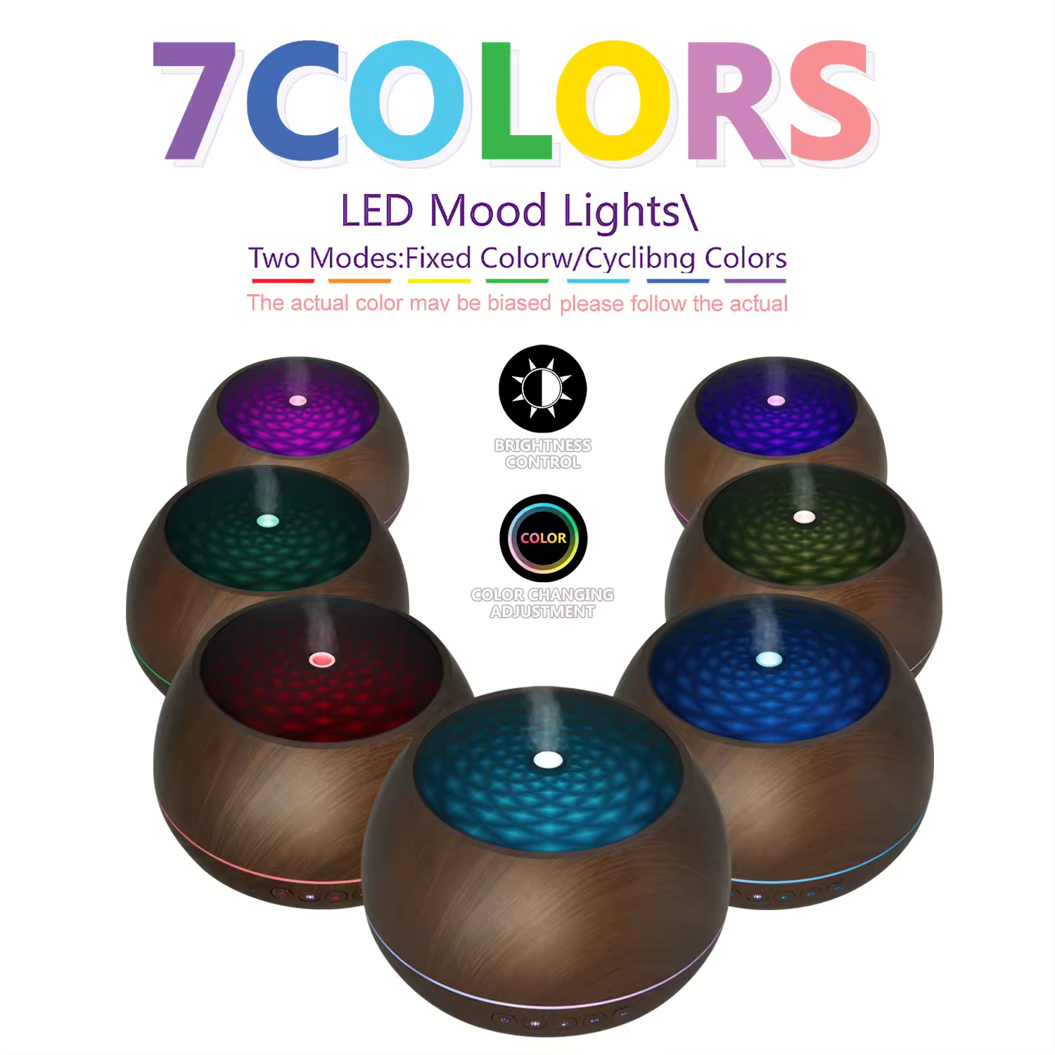 Dark Wood Grain Aromatherapy Diffuser 1000ml