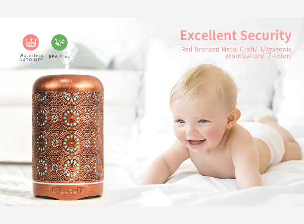 Bronze metal essential oil diffuser