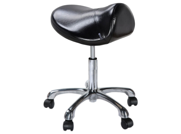 MASTER Hydraulic Saddle Stool with Chrome Base