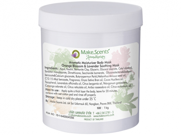 Orange Blossom and Lavender Soothing Mask, Aromatic Moisturizer Body Mask