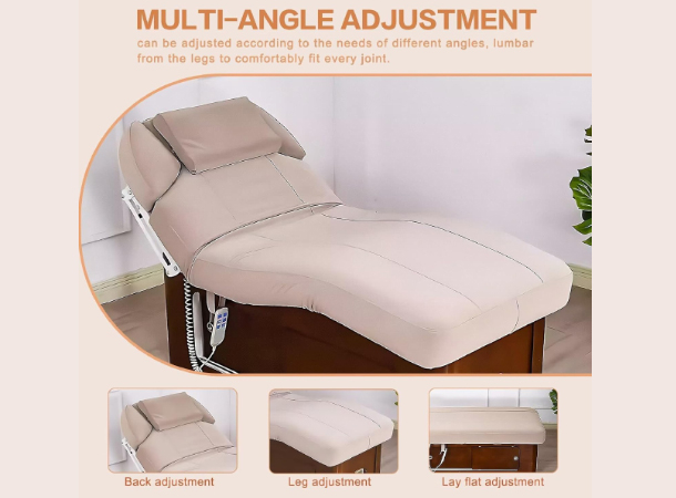 Premium PU Leather Massage Bed with Storage