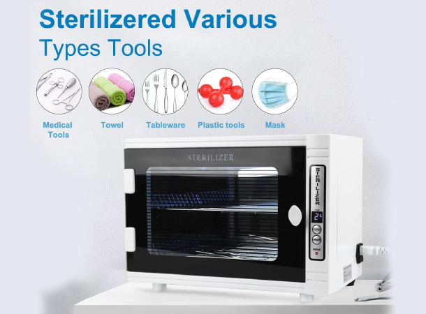 Multi-purpose UV-C sterilizer with automatic shutoff