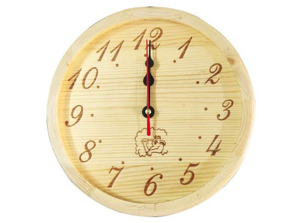 Wooden Sauna Clock