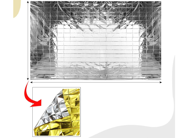 emergency space blanket reflecting body heat