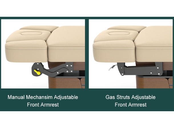 Luxury facial and massage spa bed with electric lift system