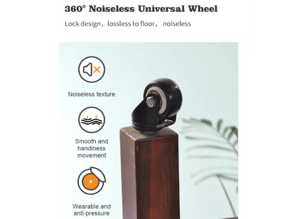 Durable rolling wheel for smooth movement of trolley