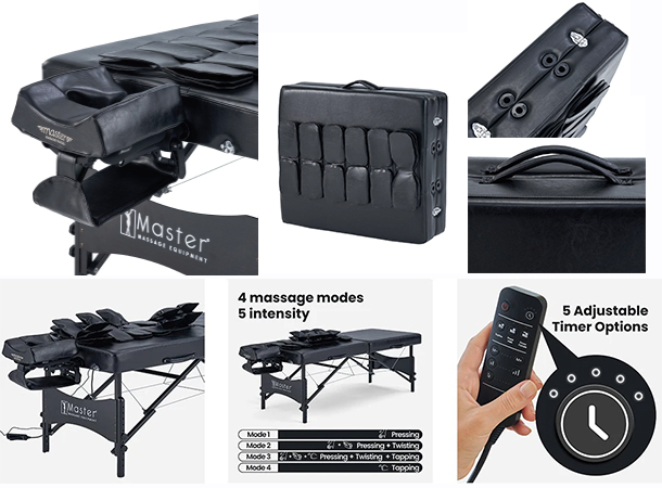 Master Massage Monaco Airwave foldable massage table with carrying case