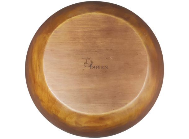 Round mahogany wooden foot soak pedicure bowl