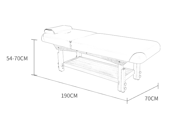 Adjustable multifunctional spa table for salon and wellness centers