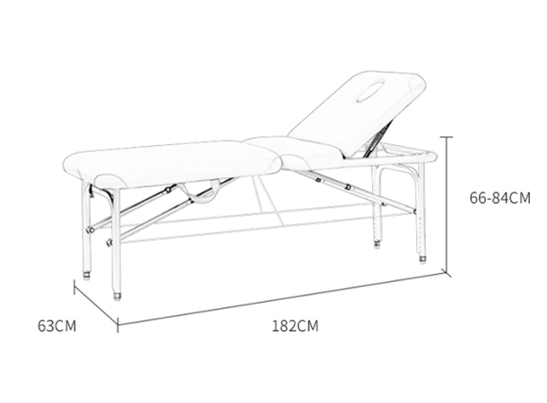 Adjustable massage table for therapists
