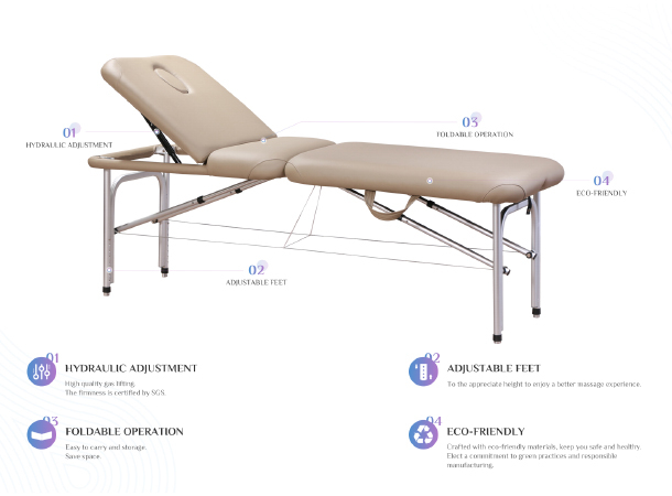 Professional massage table for home and salon use