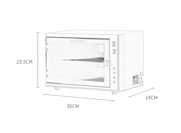 Professional UV sterilizer with ozone and heat function
