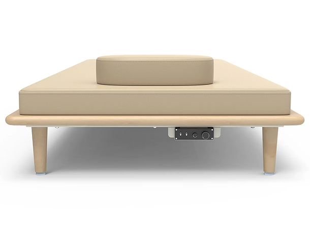 Vibroacoustic therapy bed with synchronized music vibration