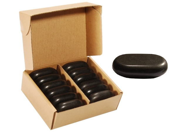 MASTER - Medium Ovular Basalt Stone - 12Pcs