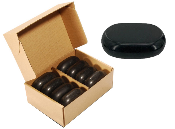 MASTER - Large Ovular Basalt Stones 8 Pcs