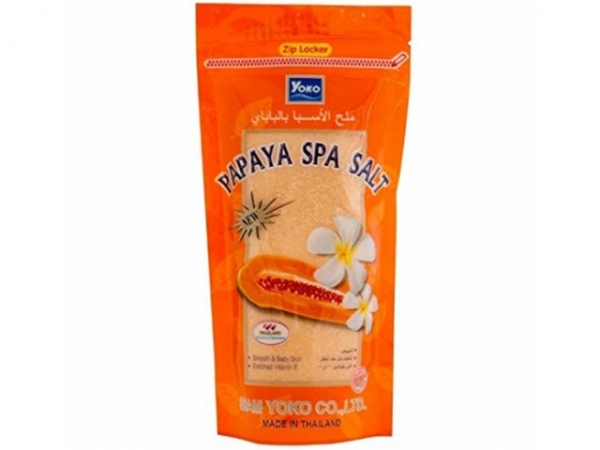 Papaya salt body scrub