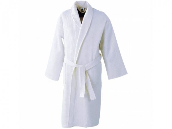 Bathrobes - Waffle Bathrobe, Unisex Bathrobe,  Cotton Spa Bathrobe