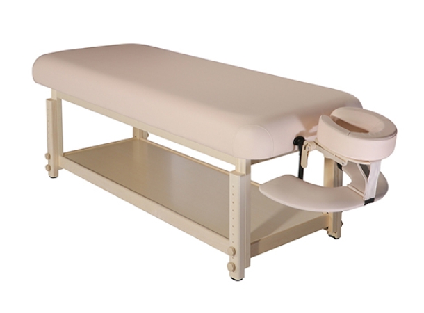 Archer Massage Therapy Spa Bed in beige with a comfortable flat surface.