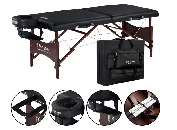 Compact Master Massage Roma LX with ergonomic accessories.