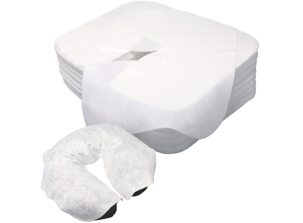 Non-woven face cradle cover for massage tables