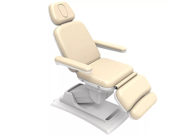 Reclined Sonoro-240 chair setup for facial treatments.