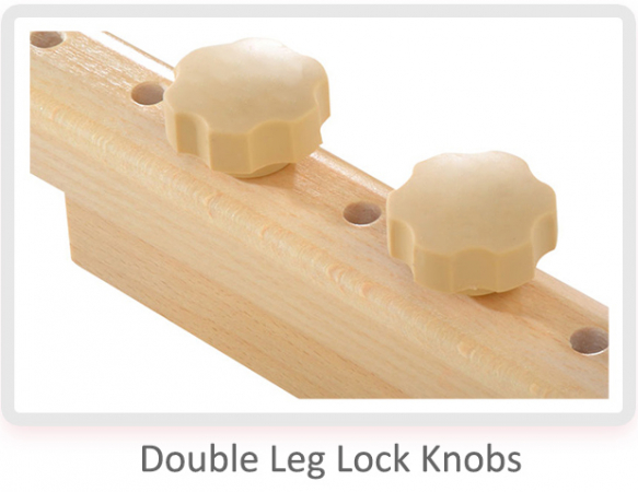 Close-up of Luban-Landmark S30 Portable Massage Table in Beige