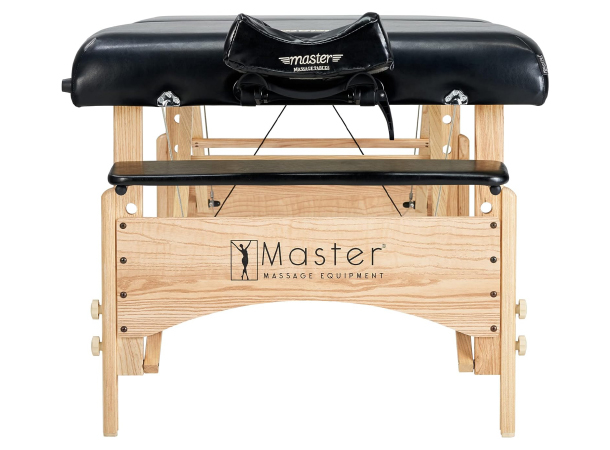 Side view of solid Canadian ash wood legs on HUSKY GIBRALTAR.